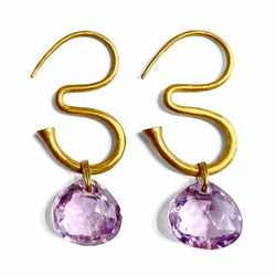 Om Amethyst earrings