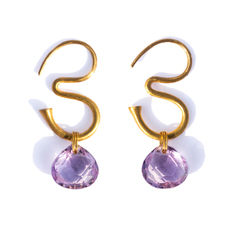 Little Om Amethyst earrings