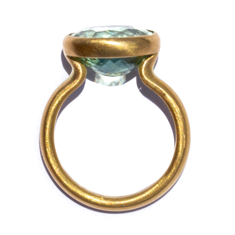 Green Tourmaline Princess Ring