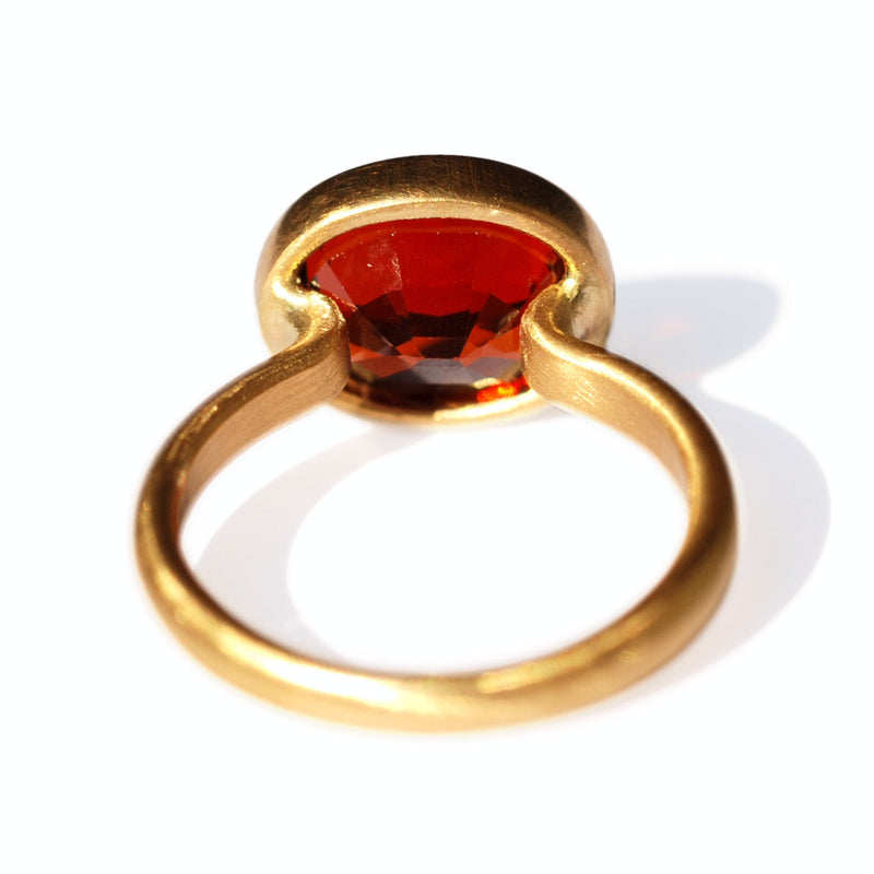 Princess Hessonite Garnet Ring