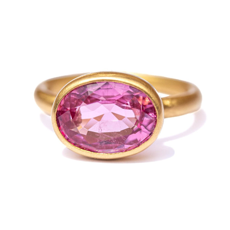 Pink Tourmaline Princess Ring