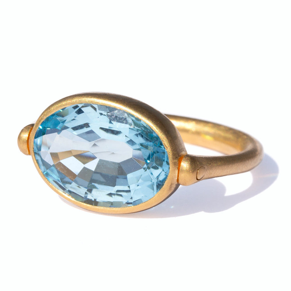 Swivel Ring Aquamarine Marie Helene de Taillac - Marie-Hélène de
