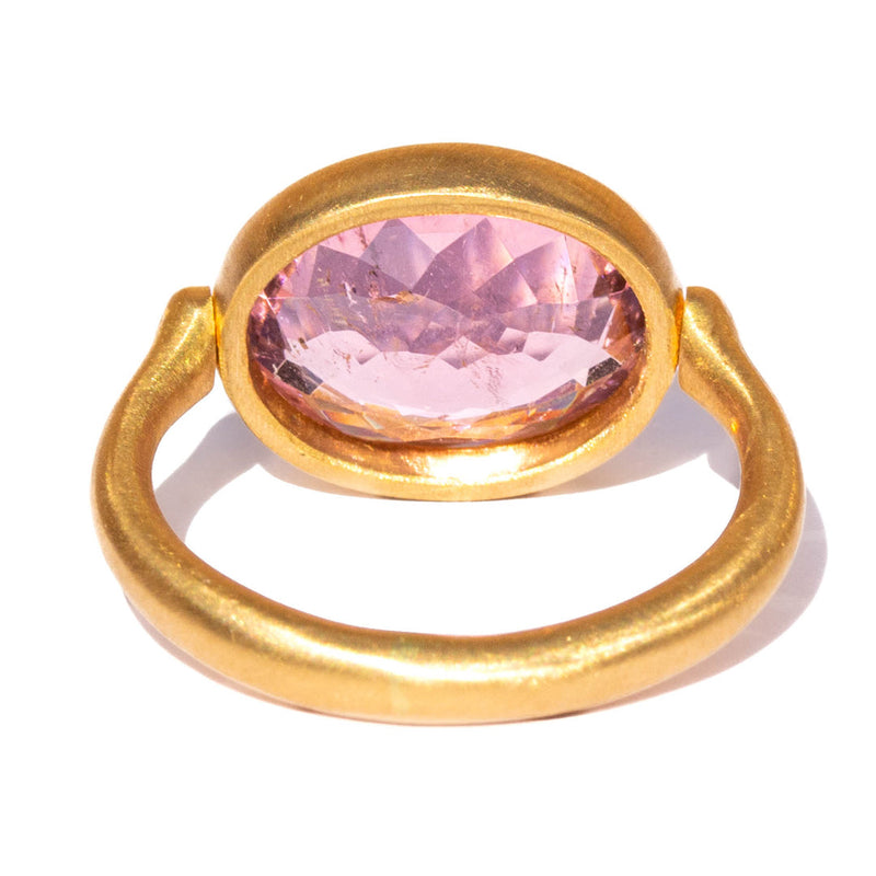 Pink Tourmaline Swivel Ring 