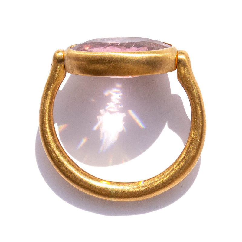 Pink Tourmaline Swivel Ring 