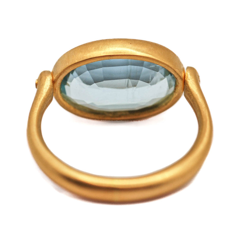 Aquamarine Swivel Ring <br>