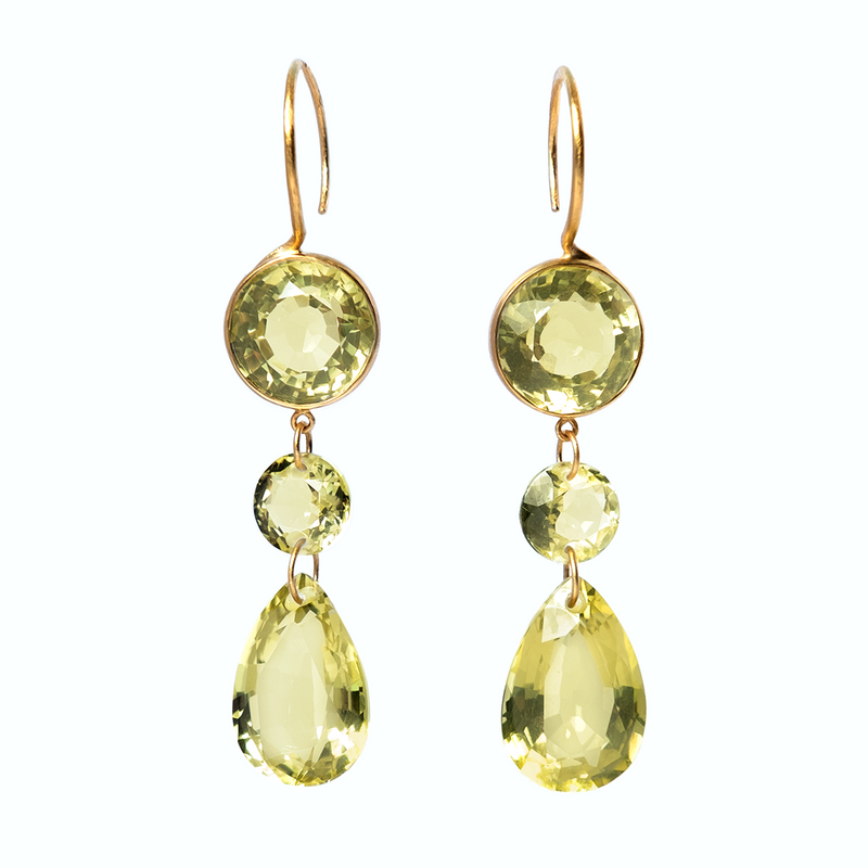 Lemon Quartz Elizabeth T. Earrings