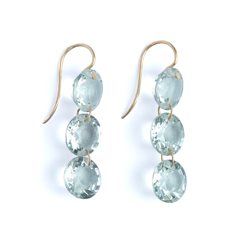 Green Quartz Rivières Earrings