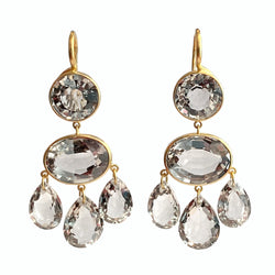 Gabrielle d'Estrées Quartz earrings smokey