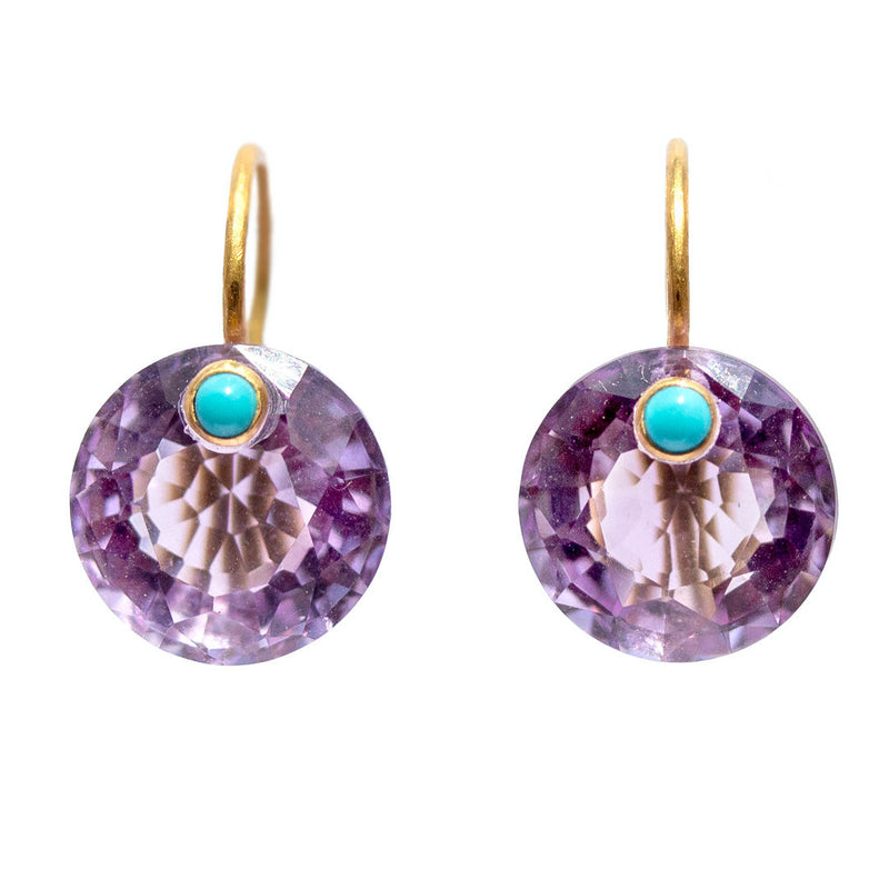 Amethyst Mini Gem Earrings 