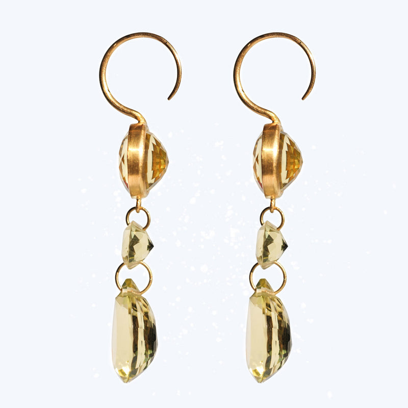 Lemon Quartz Elizabeth T. Earrings