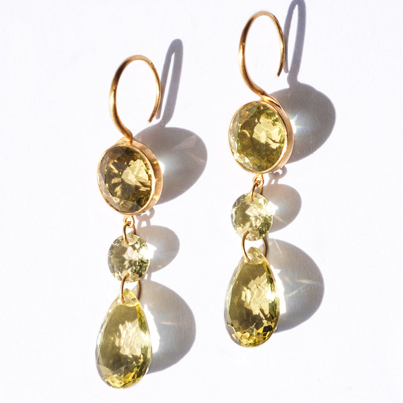 Lemon Quartz Elizabeth T. Earrings
