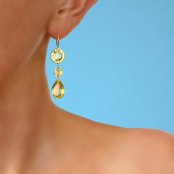 Lemon Quartz Elizabeth T. Earrings