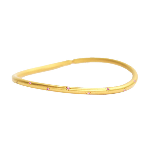 Bracelet Ellipse Saphir rose 16,5 cm