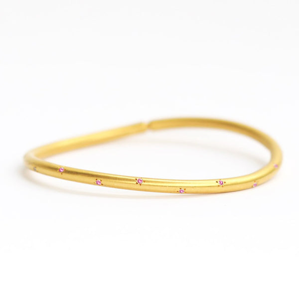 Bracelet Ellipse Saphir rose 16,5 cm