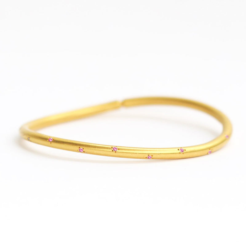 Bracelet Ellipse Saphir rose 16,5 cm