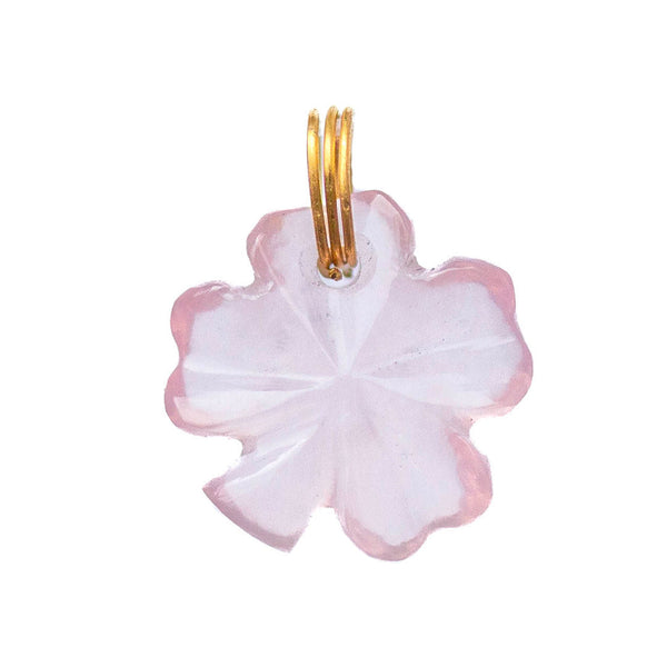 Pendentif Trèfle Quartz Rose