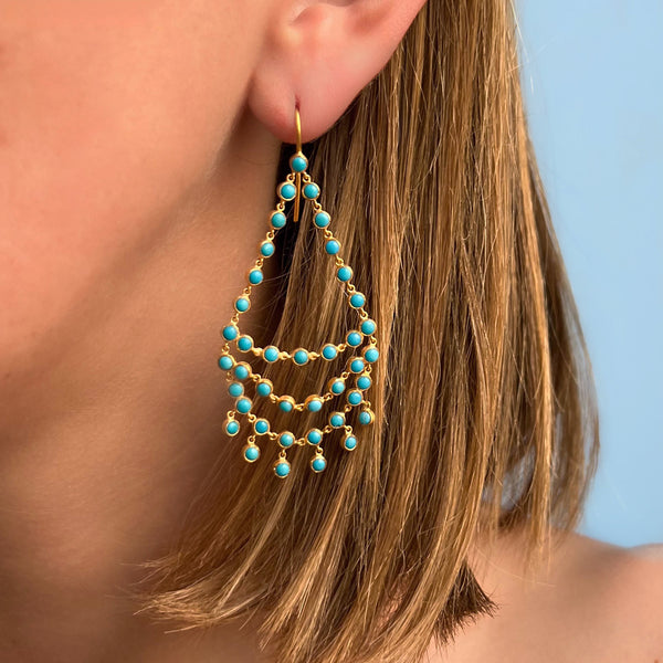 Boucles d'oreilles Dancing Emilie Turquoise