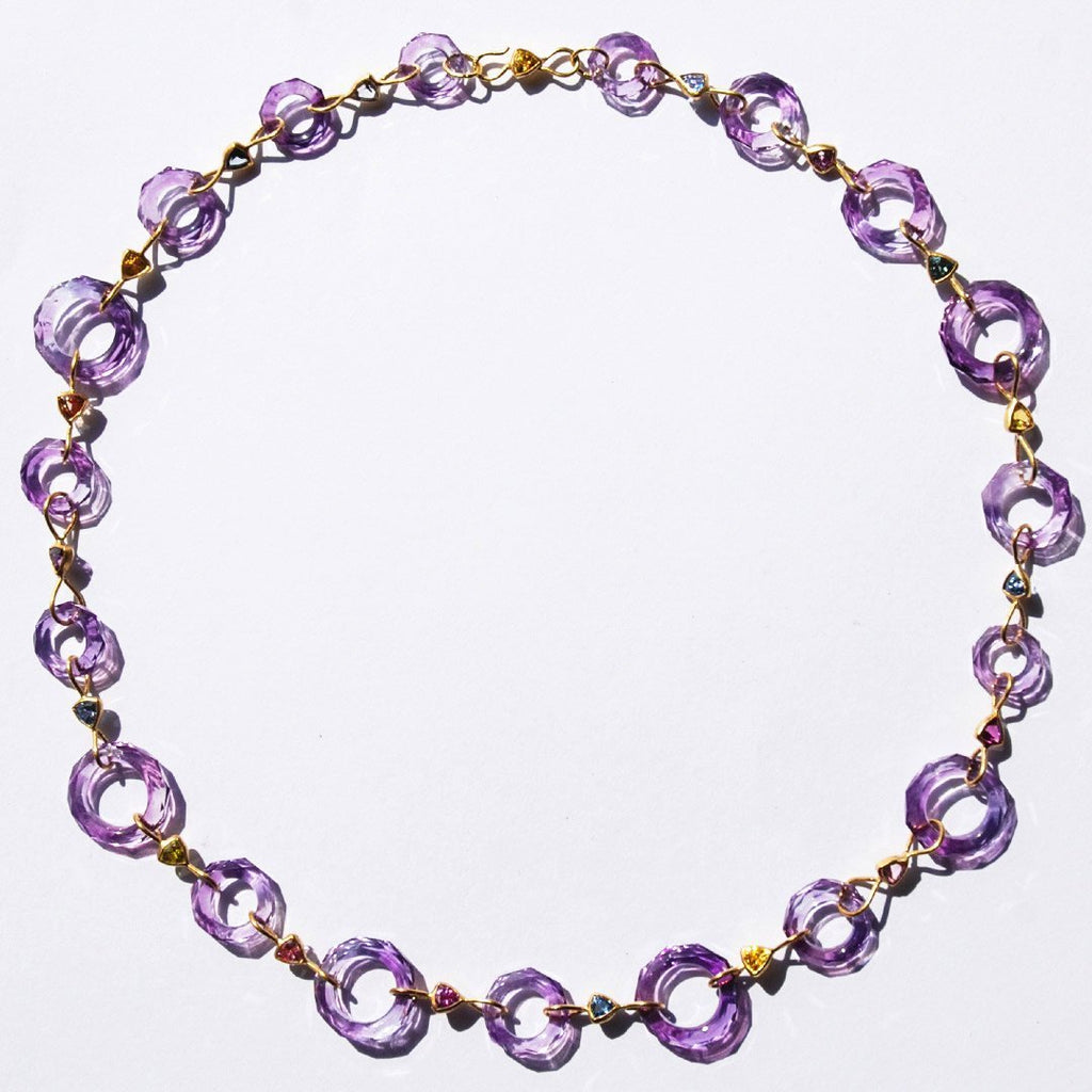 Cranach Necklace with Amethyst and Sapphire by Marie-Hélène de