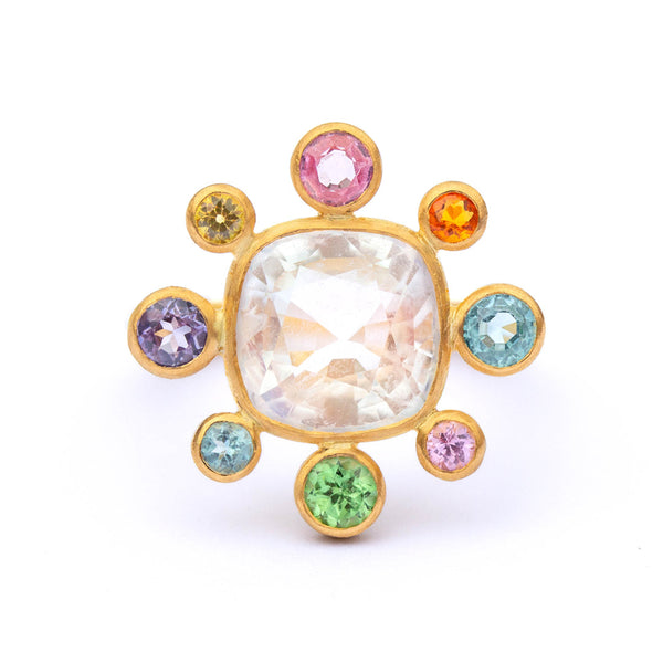 Bague Little Byzantine Pierre de Lune Irisée