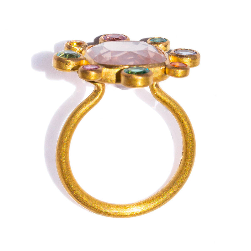 Bague Byzantine Quartz Rose