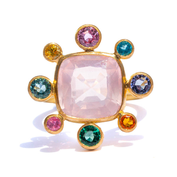 Bague Byzantine Quartz Rose