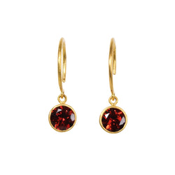 Boucles d'oreilles Bindi Grenat