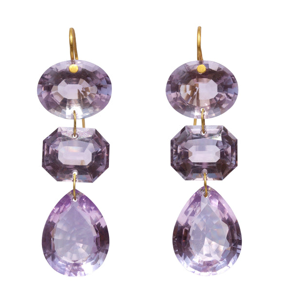 Boucles d'oreilles Favorite Améthyste et or