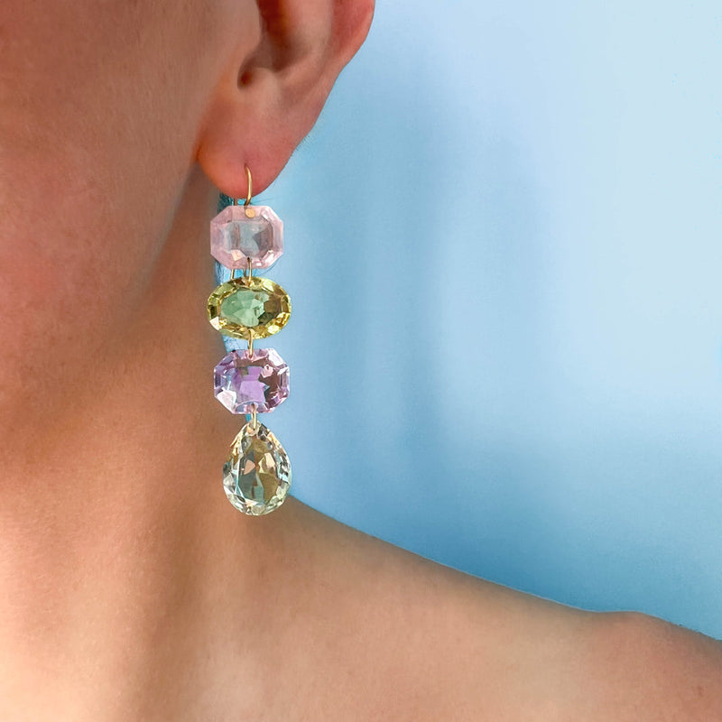 BOUCLES D' OREILLES MILADY multicolores