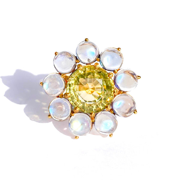 Bague Hortensia Quartz citron