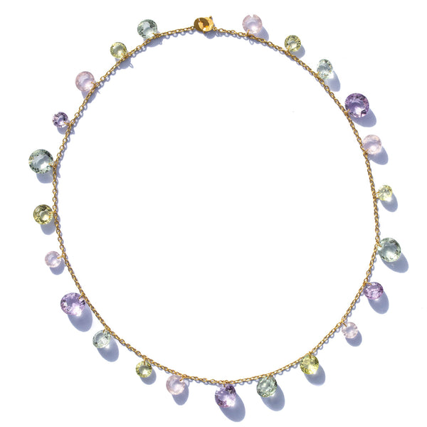 Collier Dangling Sequins Pastel