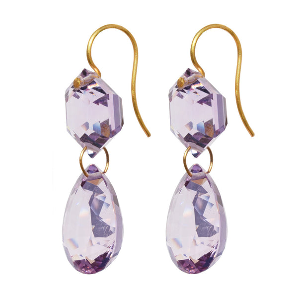 Boucles d'oreilles Bianca Améthyste