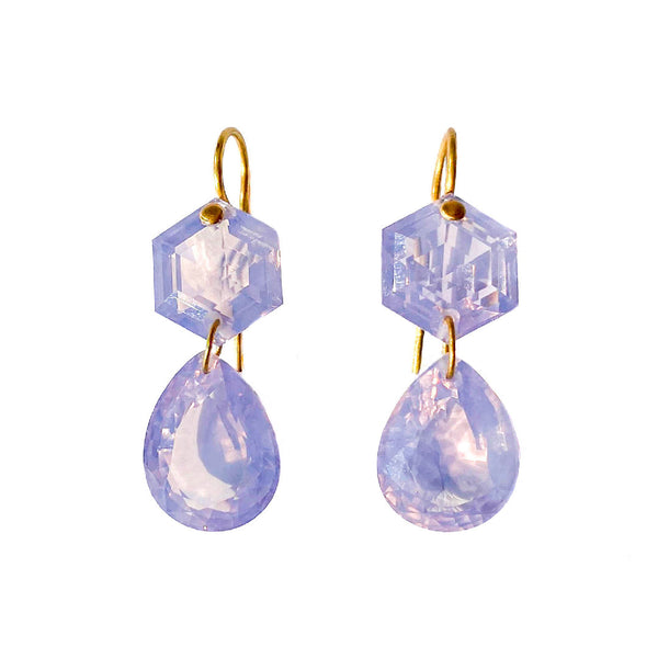 Boucles d'oreilles Bianca Quartz Lavande
