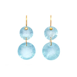 Boucles d'oreilles Incandescence Aigue-Marine