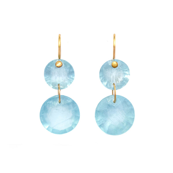 Boucles d'oreilles Incandescence Aigue-Marine