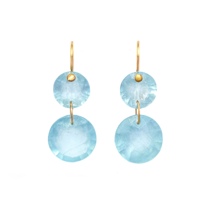 Boucles d'oreilles Incandescence Aigue-Marine
