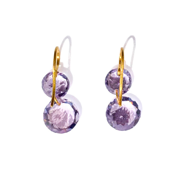 Boucles d'oreilles  Incandescence Améthyste