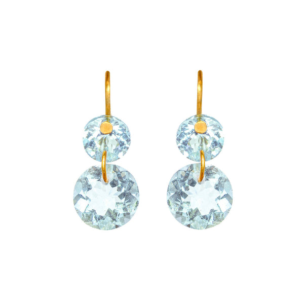 Boucles d'oreilles Mini Incandescence Aigue-Marine