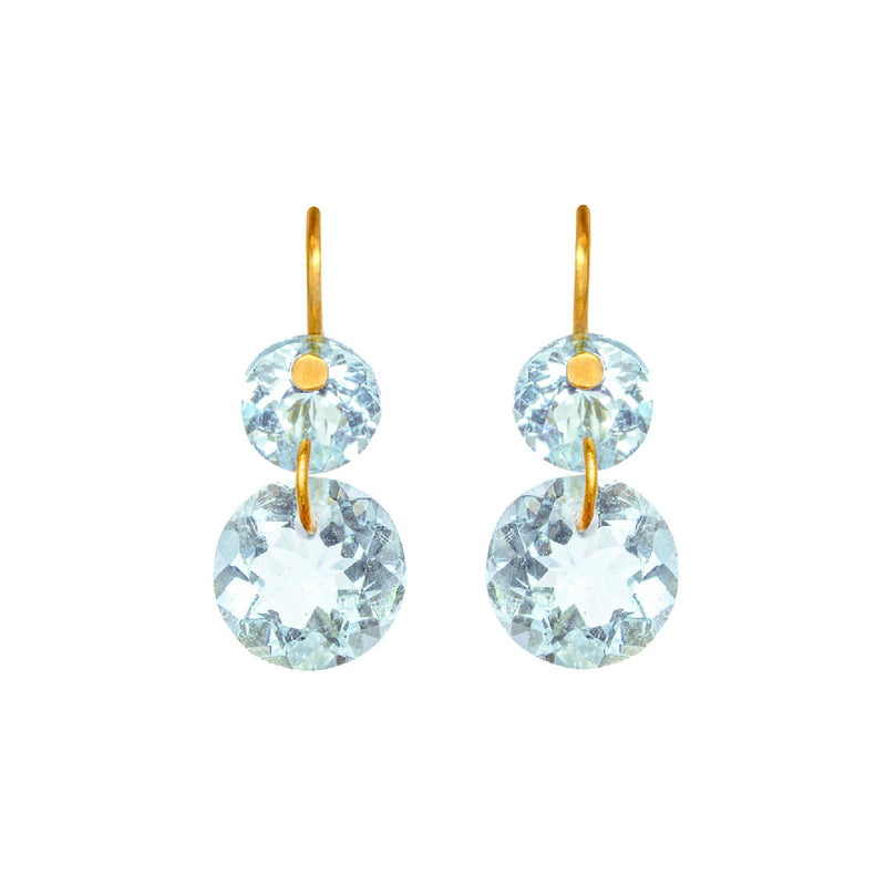 Boucles d'oreilles Mini Incandescence Aigue-Marine
