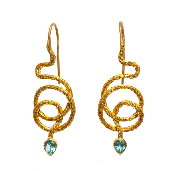 Boucles d'oreilles Serafa Snake Apatite