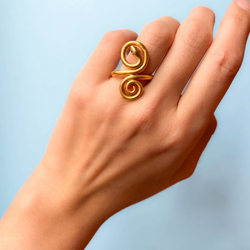 Bague Serpent Emeraude