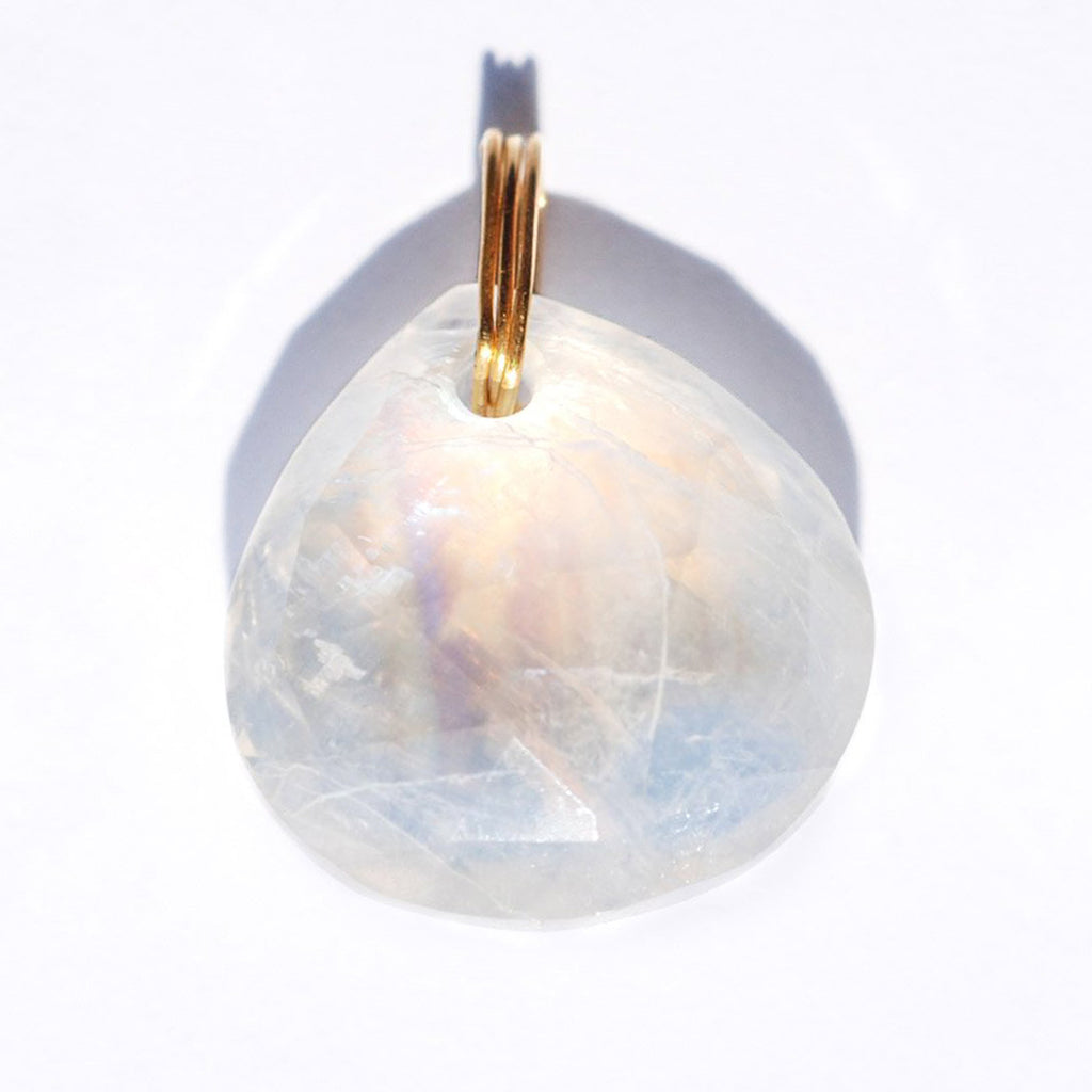 Pendant Briolette Rainbow moonstone - Marie-Hélène de Taillac