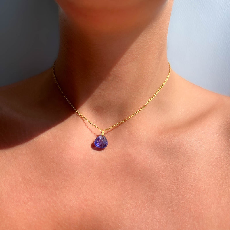 Pendentif Briolette Tanzanite