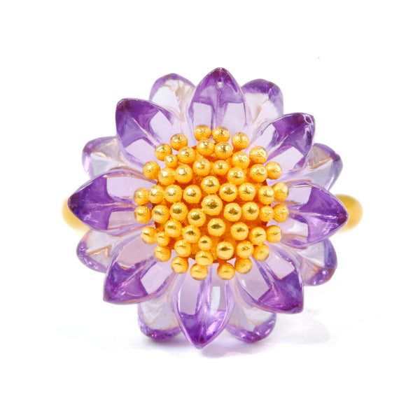 Bague Tournesol Améthyste