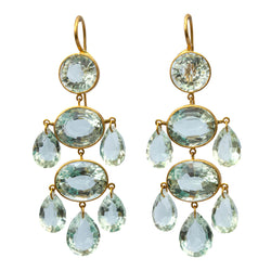 Boucles d'oreilles Dauphine Quartz vert