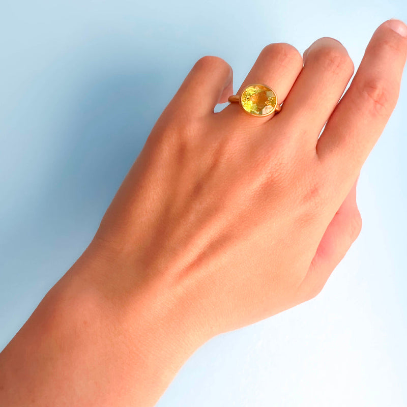 Bague Princesse Quartz Citron