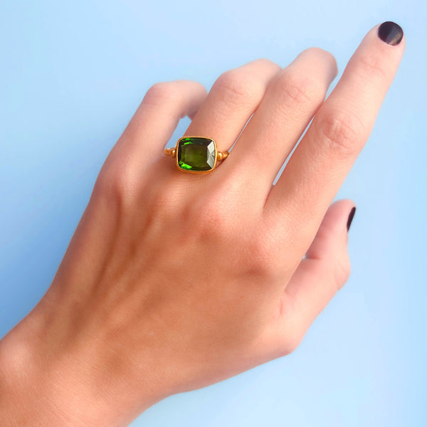 Bague Swivel Tourmaline Verte