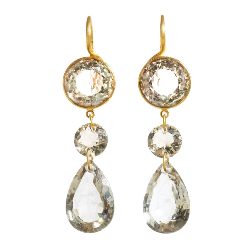 Boucles d'oreilles Elizabeth T. Quartz Fumé