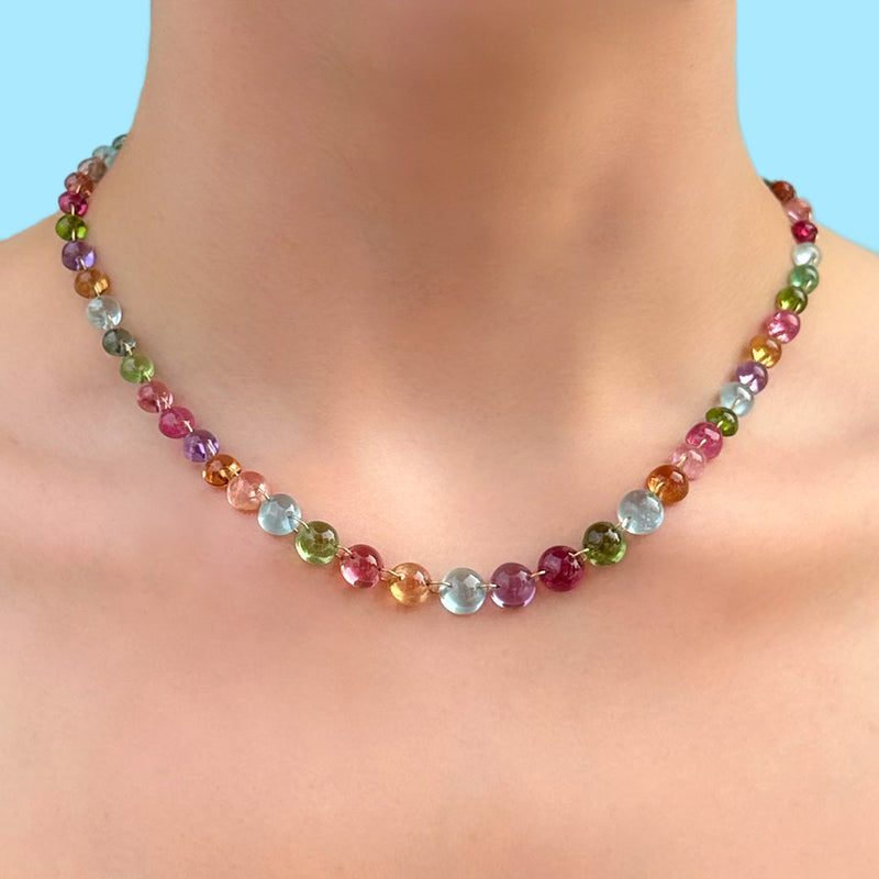 Collier Lady Like Multicolore Cabochon