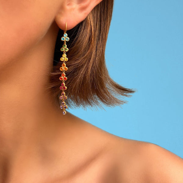 Boucles d'oreilles Bollywood Arc-en-Ciel