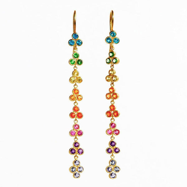 Boucles d'oreilles Bollywood Arc-en-Ciel